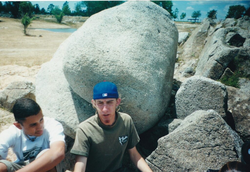 At Folsom Lake in 1999 with Dan.