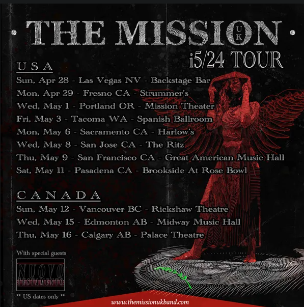 The Mission UK with Nuovo Testamento at Harlows Monday May 6, 2024